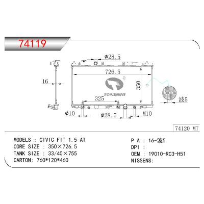 For HONDA CIVIC FIT 1.5 OEM:19010-RC3-H51/19010RC3H51