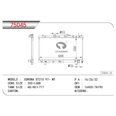 For TOYOTA CORONA ST210 OEM:16400-7A190/16400-7A191/164007A190/164007A191