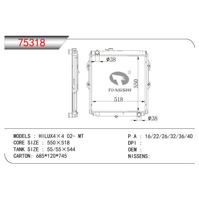 For TOYOTA HILUX4×4