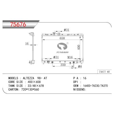 For TOYOTA TOYOTA ALTEZZA OEM:16400-7A230/16400-7A370/16400-7A101/164007A230/164007A370/164007A101