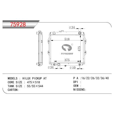 For TOYOTA HILUX PICKUP