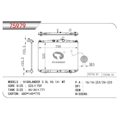 For TOYOTA HIGHLANDER 3.5L V6