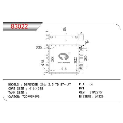 For ROVER DEFENDER I 2.5 TDI OEM:BTP2275