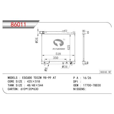 For SUZUKI ESCUDO TD32W OEM:17700-78E00/1770078E00