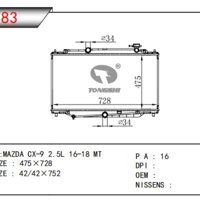 For MAZDA CX-9 2.5L RADIATOR