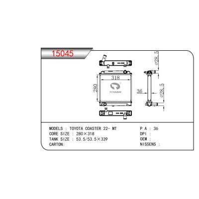 FOR TOYOTA COASTER MT RADIATOR