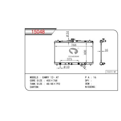 FOR TOYOTA CAMRY 12- AT RADIATOR