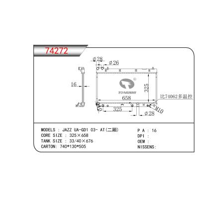 FOR JAZZ UA-GD1 03- AT RADIATOR