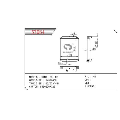 FOR HINO  03- MT RADIATOR 