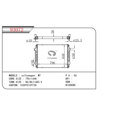 FOR volkswagen  MT RADIATOR