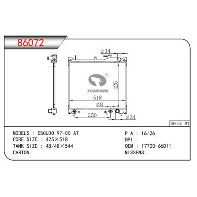 FOR ESCUDO 97-00 AT RADIATOR