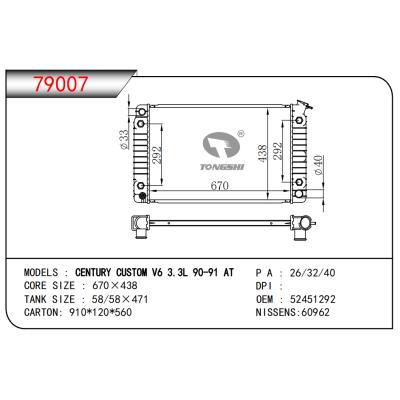 FOR CENTURY CUSTOM V6 3.3L 90-91 AT RADIATOR