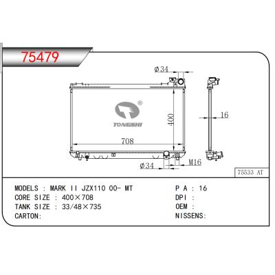 FOR MARK II JZX110 00- MT RADIATOR