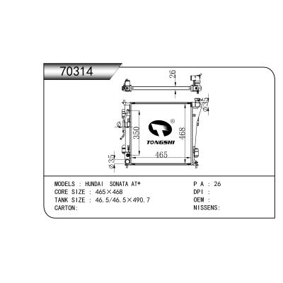 FOR HUNDAI SONATA AT* RADIATOR