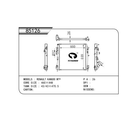 FOR RENAULT KANGOO MT* RADIATOR