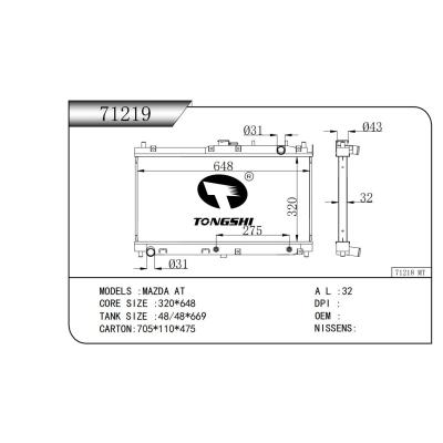 FOR MAZDA AT RADIATOR