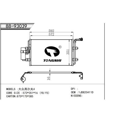 FOR Volkswagen Golf 4 CONDENSER