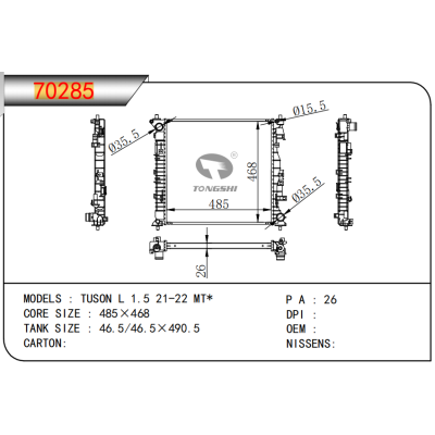 FOR HYUNDAI TUSON L 1.5 21-22 MT*  RADIATOR