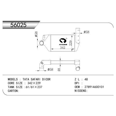 For TATA TATA SAFARI DICOR OEM:278914600101