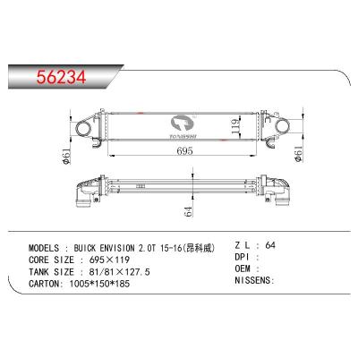 For GN DODGE BUICK ENVISION 1.5T  OEM:22942932