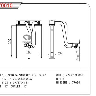 For HYUNDAI SONATA SANTAFE 2.4L/2.7C OEM:97227-38000