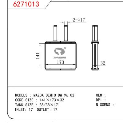 For  MAZDA DEMIO DW 96-02 HEATER