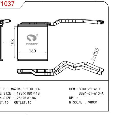 For MAZDA MAZDA 3 2.0L L4 OEM:BP4K-61-A10/BBM4-61-A10-A