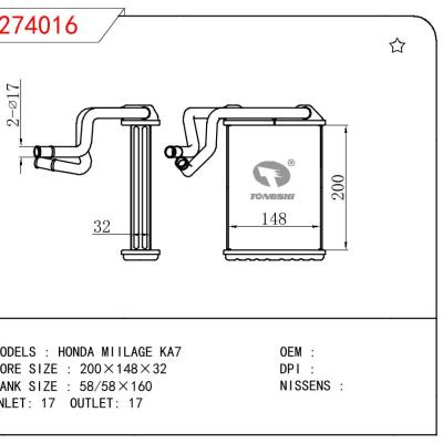 For HONDA HONDA MIILAGE KA7