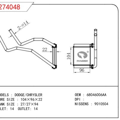 For GM DODGE DODGE/CHRYSLER OEM:68046006AA