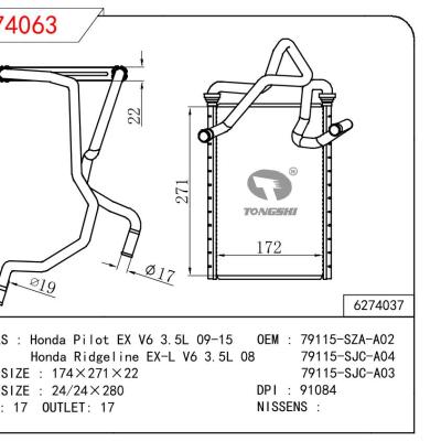 For HONDA Honda Pilot EX V6 3.5L 09-15/Honda Ridgeline EX-L V6 3.5L 08 OEM:79115-SZA-A02/79115-SJC-A04/79115-SJC-A03