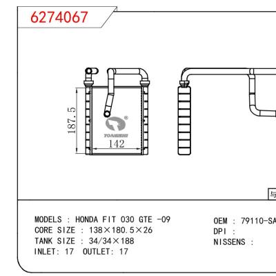 For HONDA HONDA FIT 030 GTE -09 OEM:79110-SAA-G02/79110SAAG02