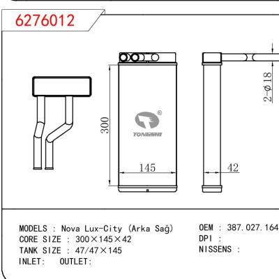 For ISUZU Nova Lux-City (Arka Sa?) OEM:387.027.164.001