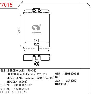 For BENZ BENZE-CLASS 95-03/BENZE-CLASS ESTATE 96-01/BENZE-CLASS ESTATE (S210) 96-03/BENZCLK (C208) OEM:2108300561