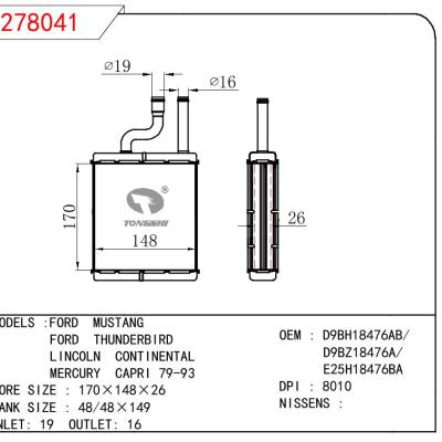 For FORD FORD MUSTANG/FORD THUNDERBIRD /LINCOLN CONTINENTAL /MERCURY CAPRI 79-93 OEM:D9BH18476AB/D9BZ18476A/E25H18476BA