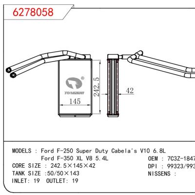 For FORD Ford F-250 Super Duty Cabela's V10 6.8L/Ford F-350 XL V8 5.4L OEM:7C3Z18476A