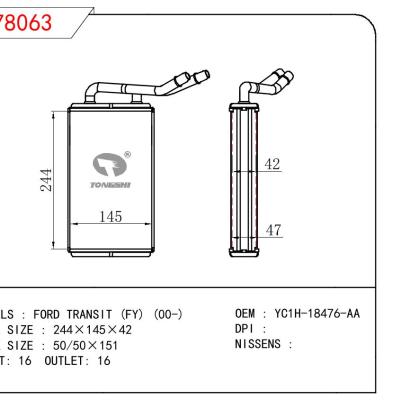 For FORD FORD TRANSIT (FY) OEM:YC1H-18476-AA