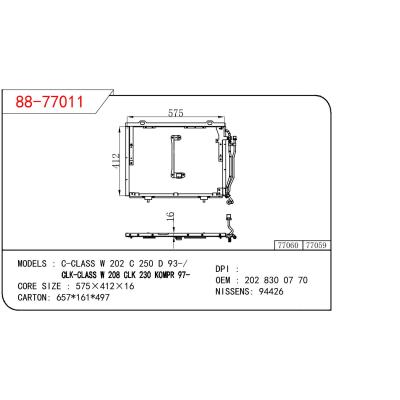 For BENZ C-CLASS W 202 C 250 D 93-/CLK-CLASS W 208 CLK 230 KOMPR 97- OEM:202 830 07 70/2028300770/A2028301070