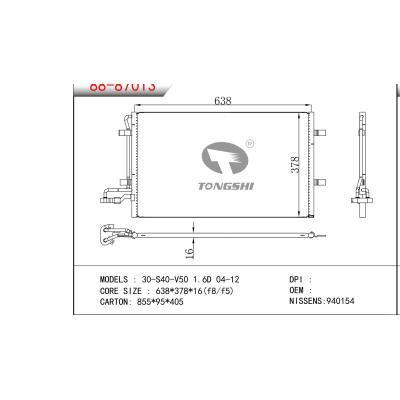 For 30-S40-V50 1.6D 04-12 Condenser