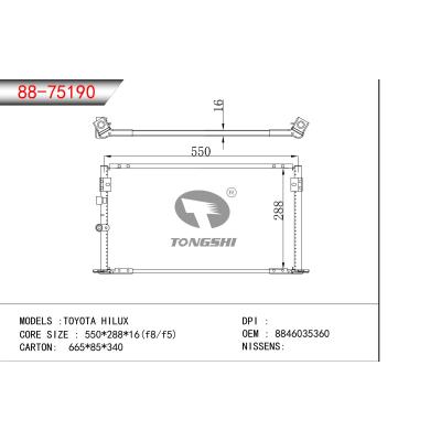 FOR TOYOTA HILUX CONDENSER