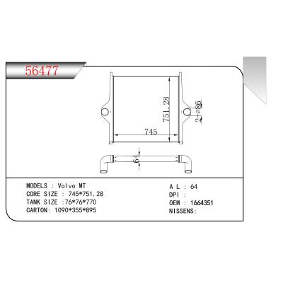 FOR Volvo MT INTERCOOLER