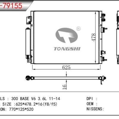 FOR 300 BASE V6 3.6L 11-14 CONDENSER