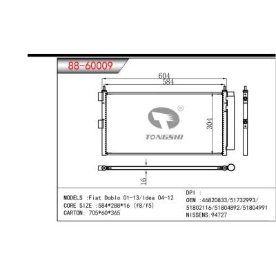 FOR Fiat Doblo 01-13/Idea 04-12 CONDENSER