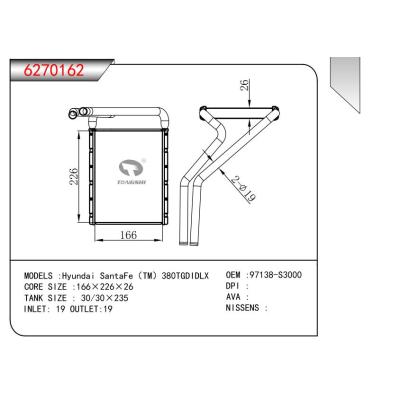 FOR Hyundai SantaFe（TM）380TGDIDLX HEATER