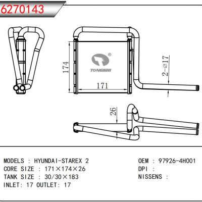 FORHYUNDAI-STAREX 2 HEATER