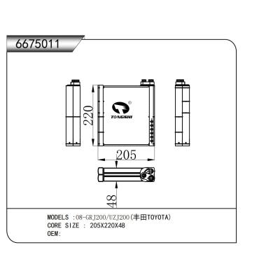 FOR 08-GRJ200/UZJ200 (TOYOTA) EVAPORATOR