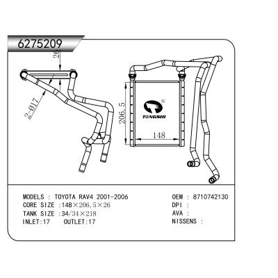 FOR TOYOTA RAV4 2001-2006 HEATER