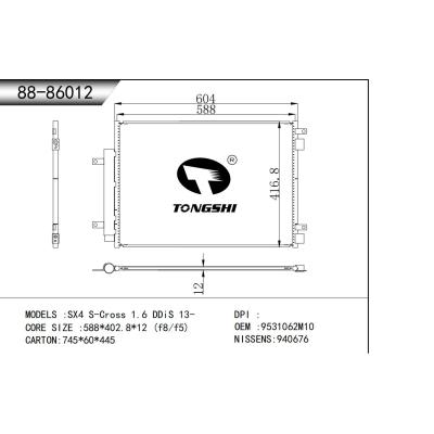 FOR SX4 S-Cross 1.6 DDiS 13- CONDENSER