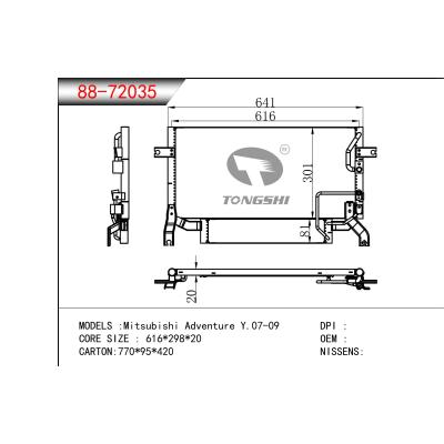 FOR Mitsubishi Adventure Y.07-09 CONDENSER