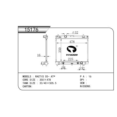 FOR RACTIS 05- AT* RADIATOR