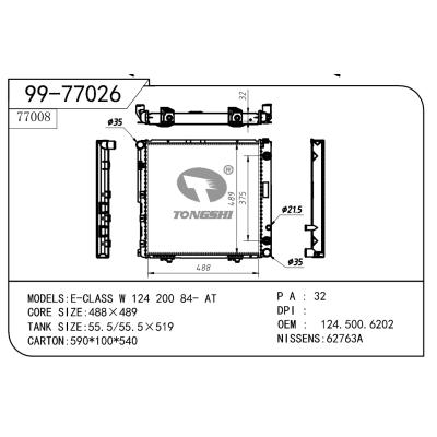 FOR E-CLASS W124 200 84-AT MECHANICAL RADIATOR